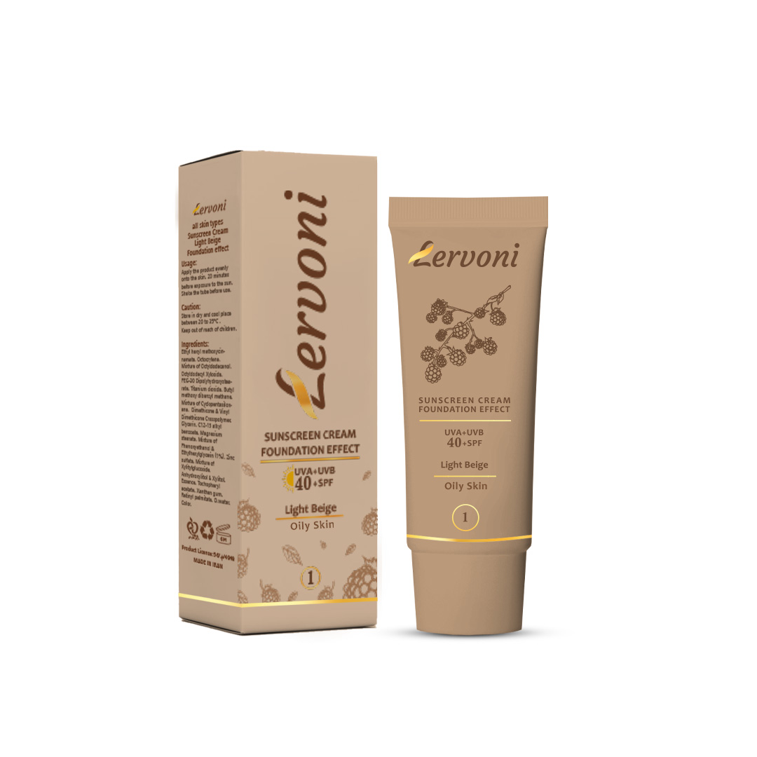 کرم پودر و ضد آفتاب SPF40 لروونی مناسب پوست چرب
