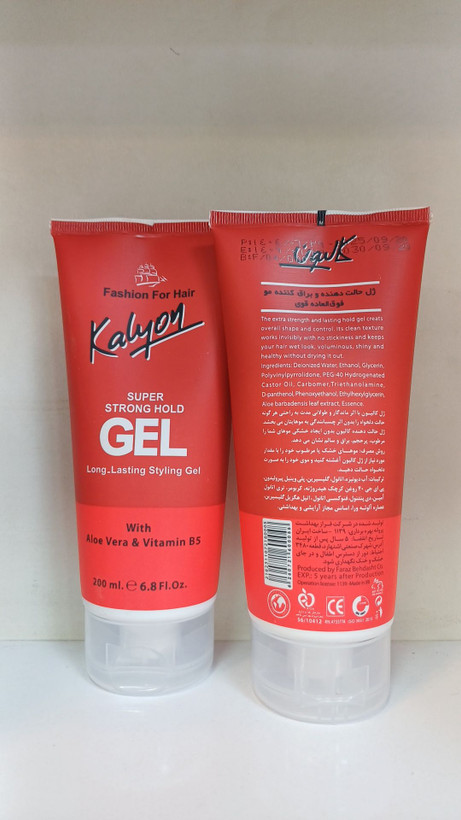 ژل مو کالیون قرمز Super Strong Hold حجم 200 میلیلیتر | حاوی آلوئهورا و ویتامین B5