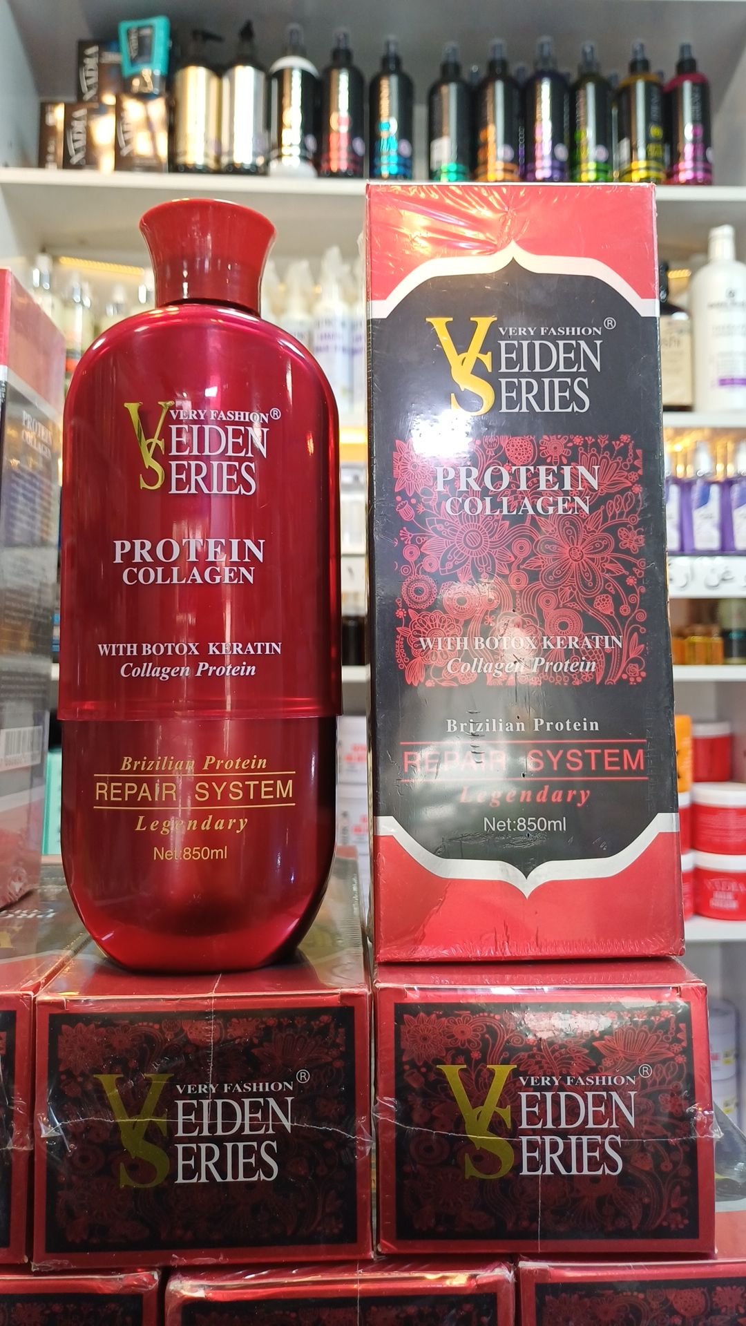 پروتئین مو کلاژن و کراتین ویدن سریز- وی اس (Veiden Series Protein Collagen Repair System) حجم 850 میلی‌لیتر